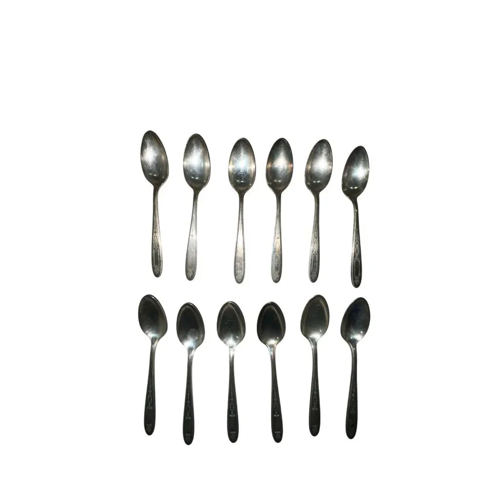 Vintage 1921 Grosvenor Oneida Community Spoons Used Set of 12